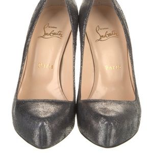 Christian Louboutin Metallic Silver Sexy Heels Size 8